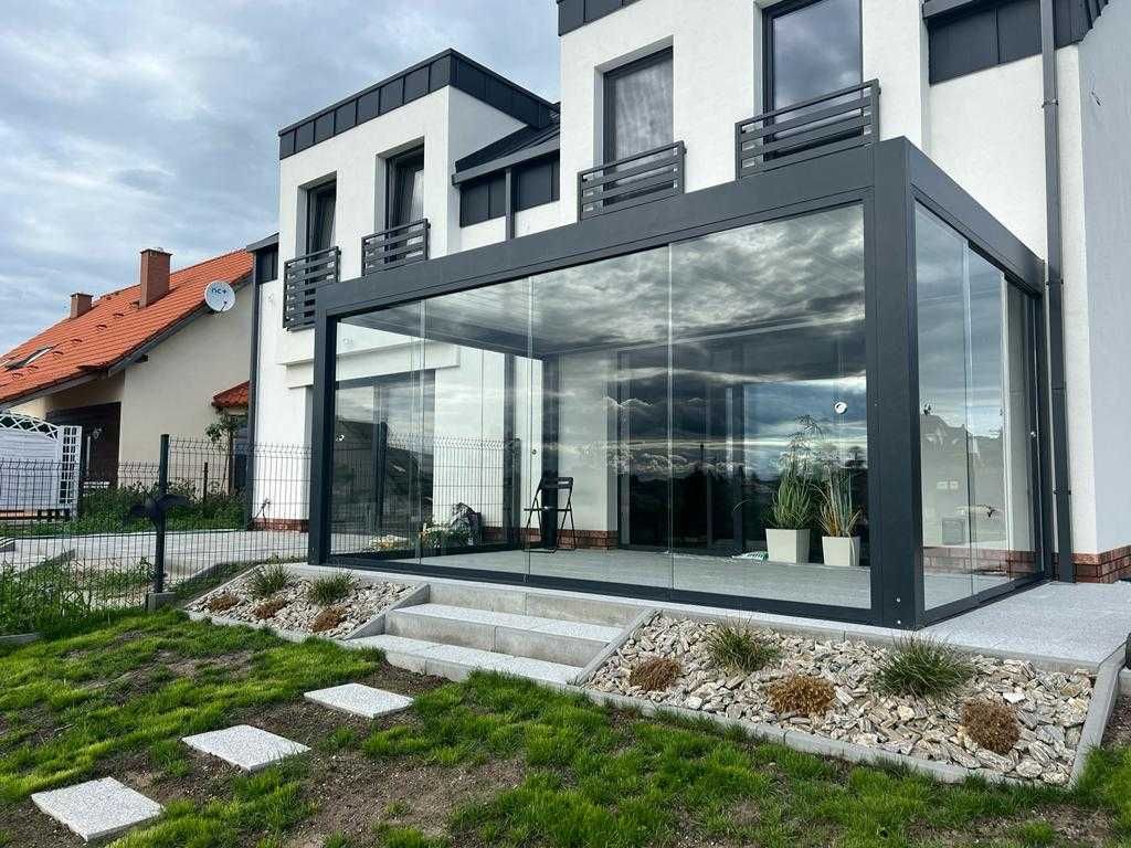 PERGOLA Ogród Zimowy Lamele Zadaszenie Aluminiowa Taras Led