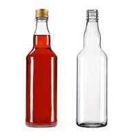 100x butelka MONOPOLOWA 500 ml szklana na bimber wódkę z zakrętką