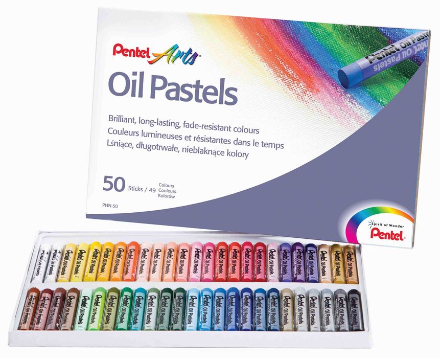 Pastele olejne, 50 kolorów. Pentel. Nowy Produkt