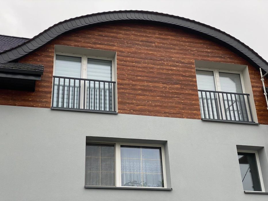 Imitacja deski elewacyjnej plaster już w kolorze na elewacje dociepleń