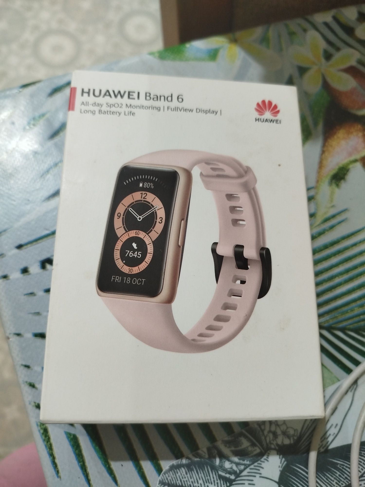 Huawei band 6 różowy