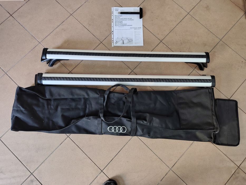 Audi A4 B8 Avant oryginalne belki na relingi dachowe, gratis dywaniki