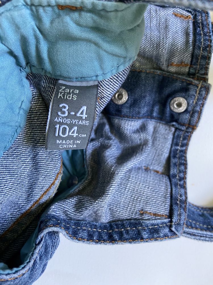 Spódniczka jeans  Zara 104/110 na szelkach