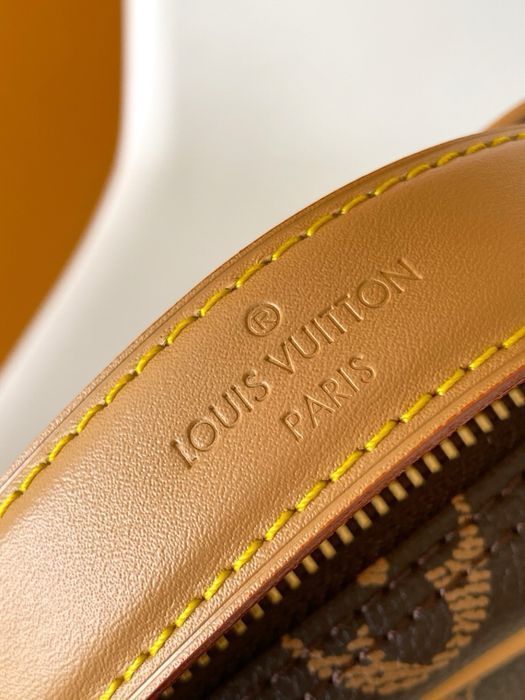Сумка мужская Louis Vuitton унисекс коричневая кожаная через плечо
