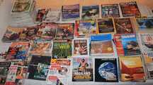 Revistas cinema, jogos, fotografia, viagens, história, harware, etc.