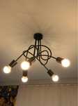 Lampa sufitowa żyrandol Tango 5 x 60 W E27 czarna