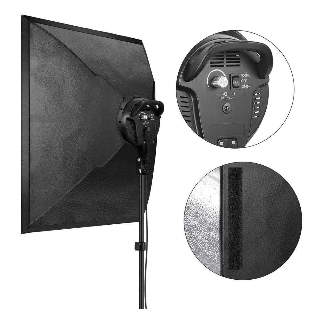 Kit Iluminação Neewer com LED, tripés e softbox / profissional / novo