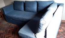 Sofa-Cama com chaise longue Azul