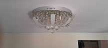 Plafon lampa sufitowa Odessa 173/10  Lampex kryształy pilot okrągła.
