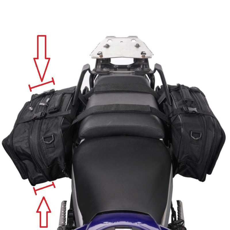 Par de malas alforges expansíveis mota moto
