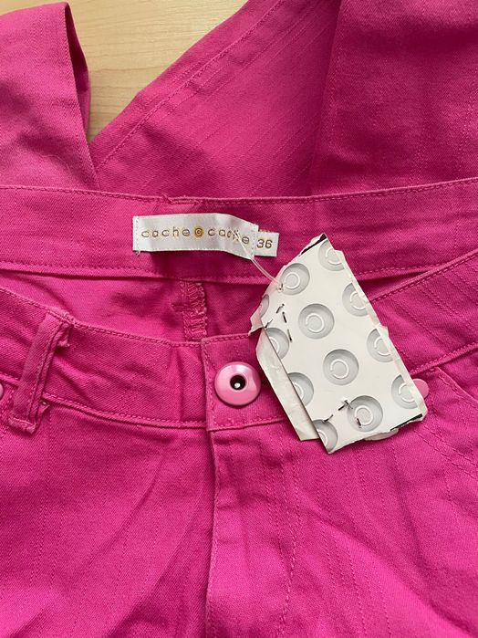 Nowe różowe spodnie jeansy Cache Cache