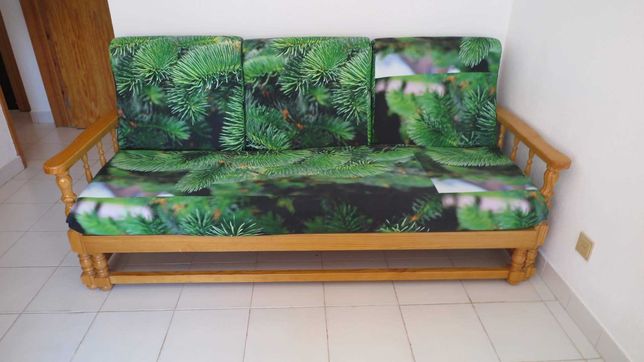 Sofa Cama - estrutura pinho