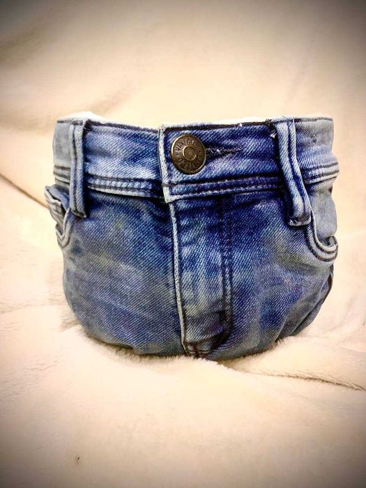 Кашпо под цветы, подарок, джинсовий  горщик  для квітів