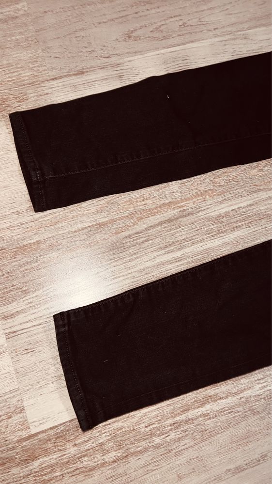 czarne spodnie skinny dziewczynka 158 - 164 cm h&m jeans elastyczny c2