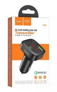 Авто FM модулятор Bluetooth блютуз трансмиттер Hoco E59 QC3.0 2USB