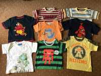 Koszulki na krótki rękaw dla chłopca r. 80 - 4 szt. do wyboru