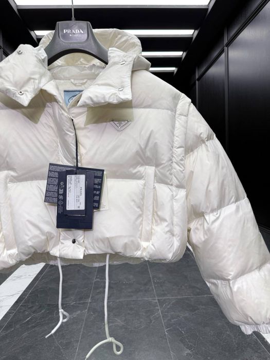 Пуховик Прада Prada жіночий натуральний качиний пух