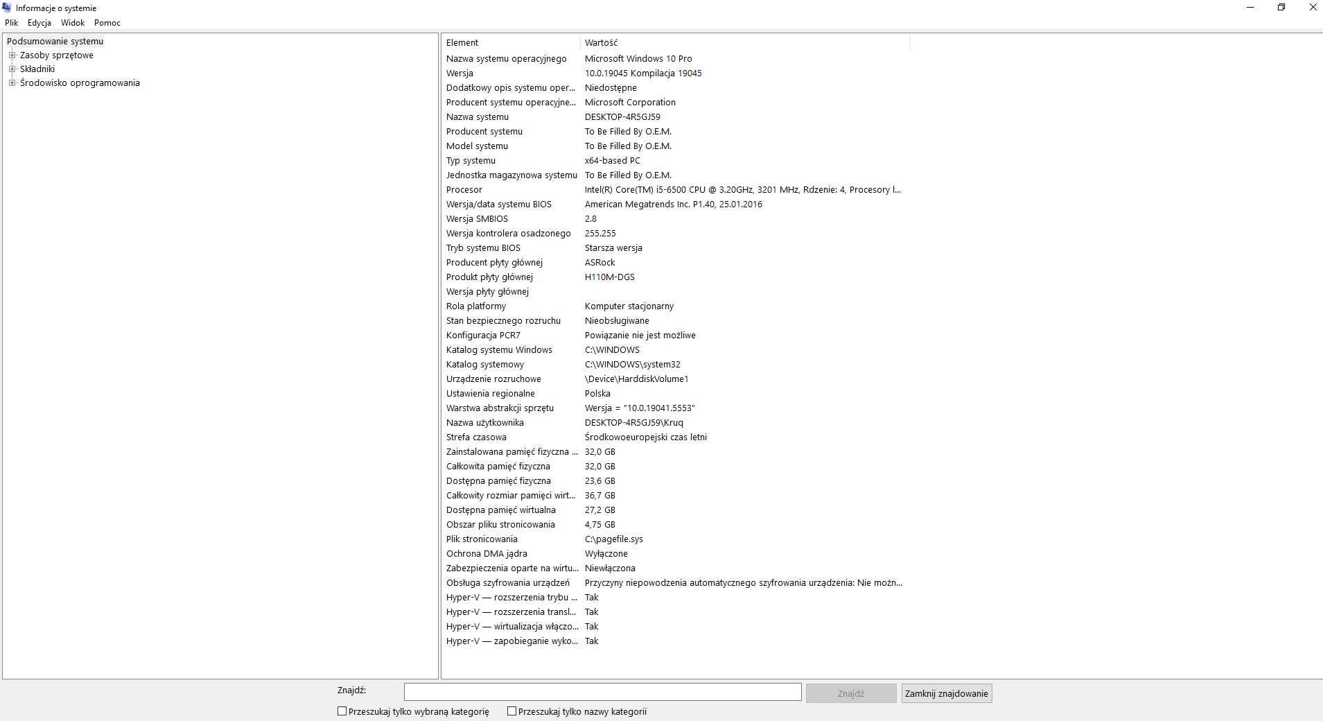 Komputer stacjonarny do pracy i gier – 32GB RAM, SSD, GTX 1060