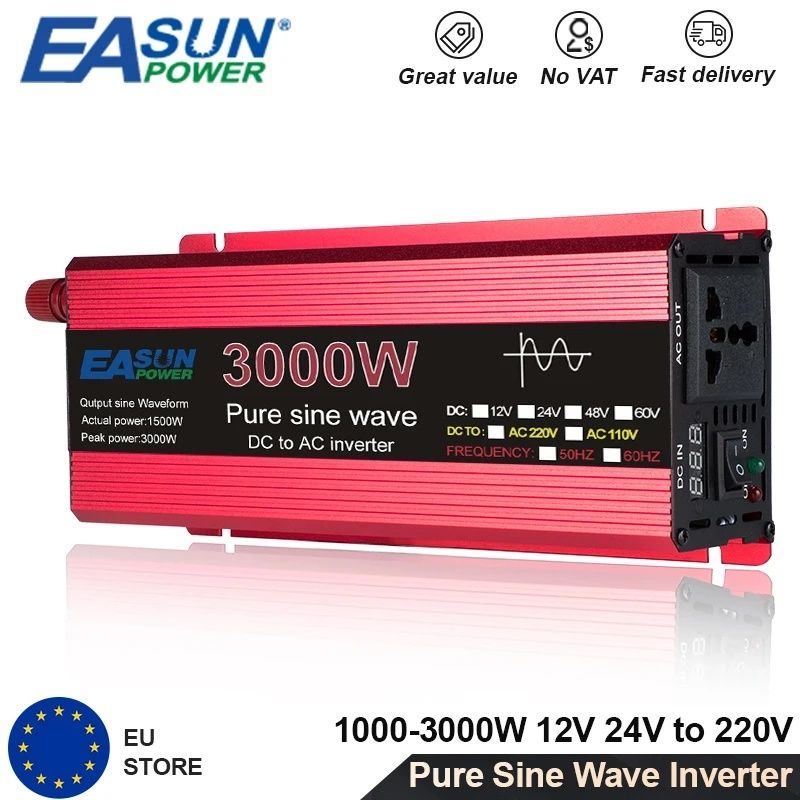 Inversor onda pura 3000w 12v - 220v