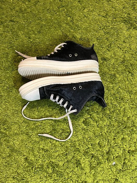 Rick owens ramones low pony hair black,archive,opium,ріки,рік овенс