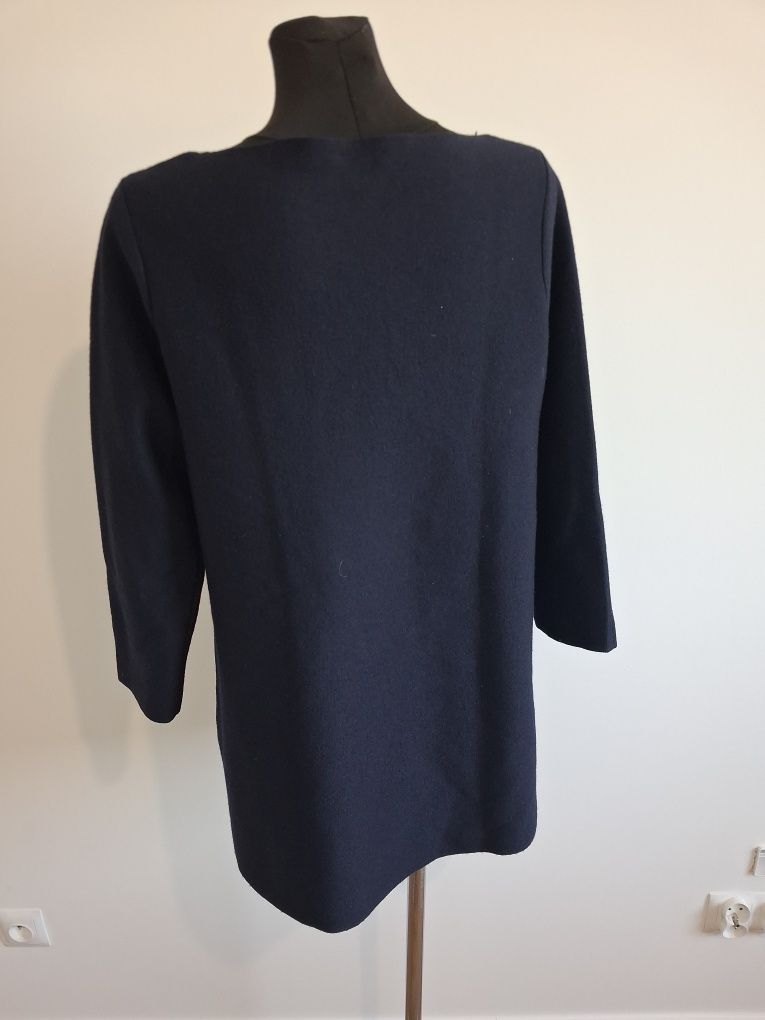 COS granatowy sweter wełniany M