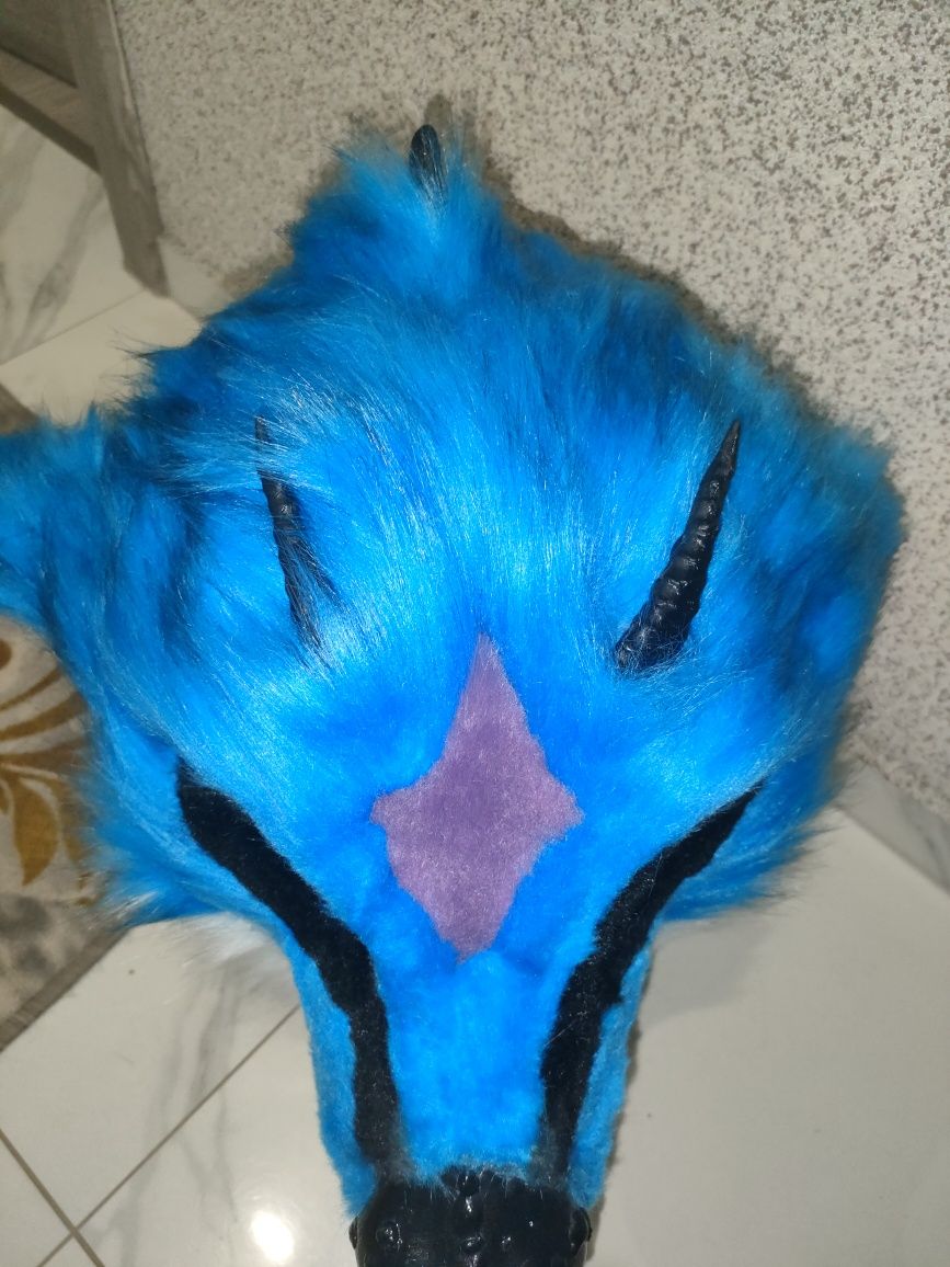 Fursuit smok maska furry cosplay therian Dino mask