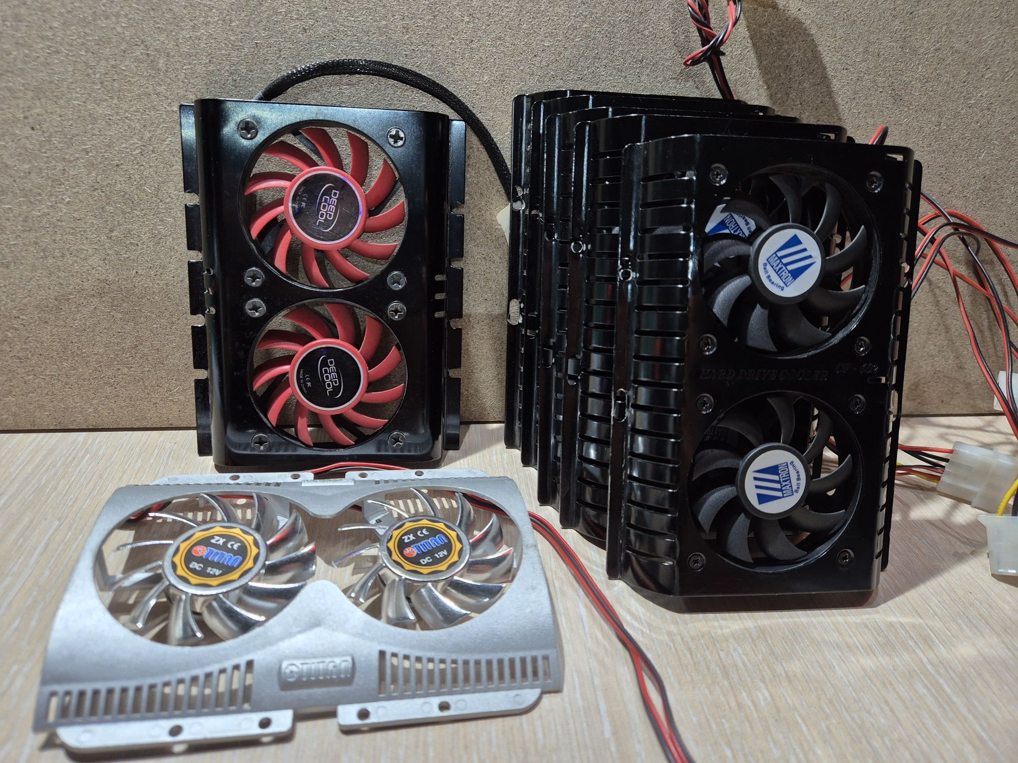 Кулери охолодження жорстких дисків, hdd. Titan, deepcool, maxtron