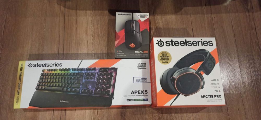 Zestaw steelseries Apex5 Rival310 Arctic pro