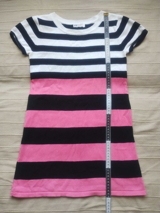H&M rozm 146/152 10 - 12 lat tunika sukienka mini dzianina