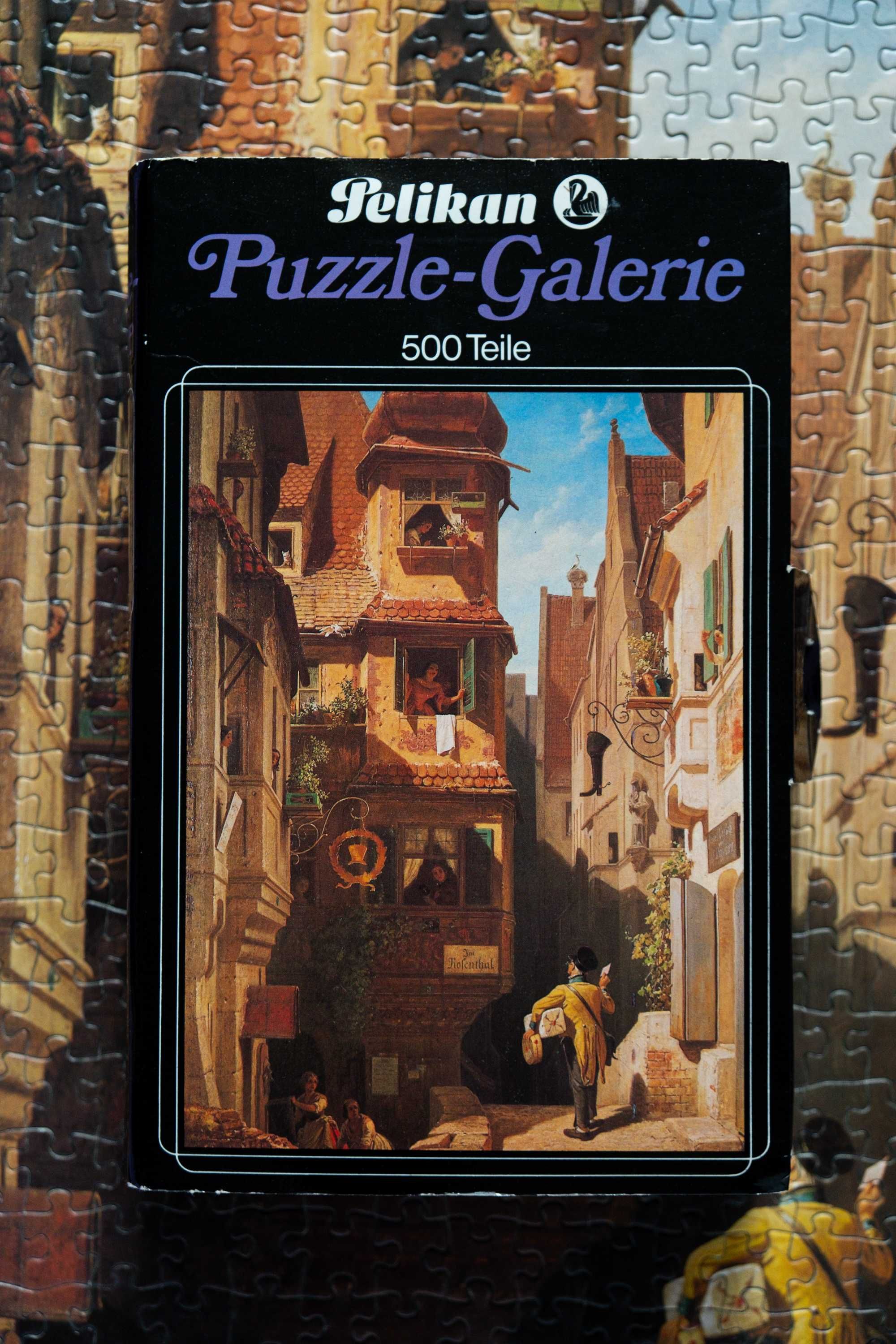 Puzzle Piatnik ,Carl Spitzweg 500 el kompl staruszki unikat