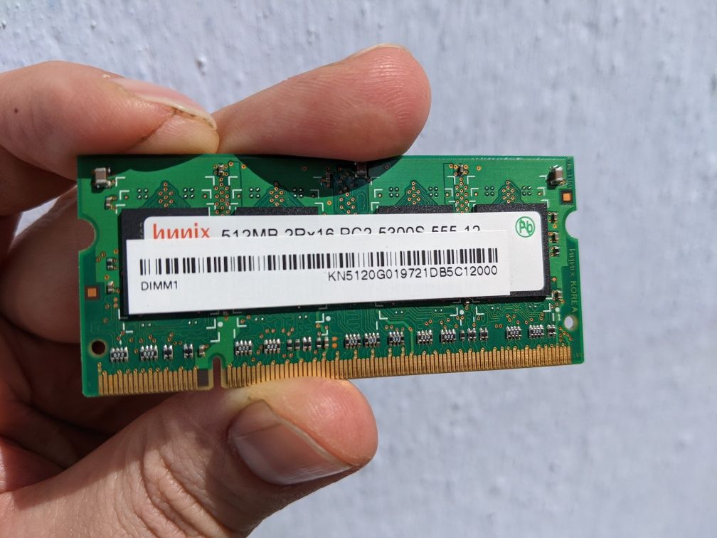 Оперативная память Hynix 512MB 2Rx16 PC2-5300S-555-12