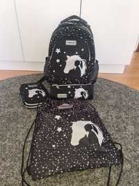 Plecak tornister szkolny jednorożec dla dziewczynki  klasy 1-3 ZESTAW