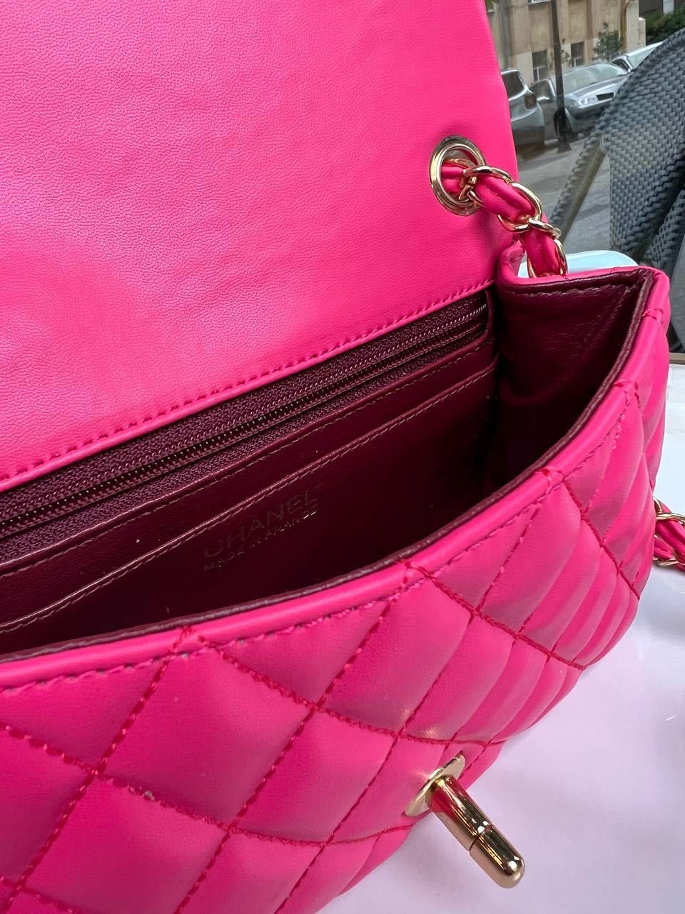 Нова сумочка Chanel 20 (pink) з документами жіноча