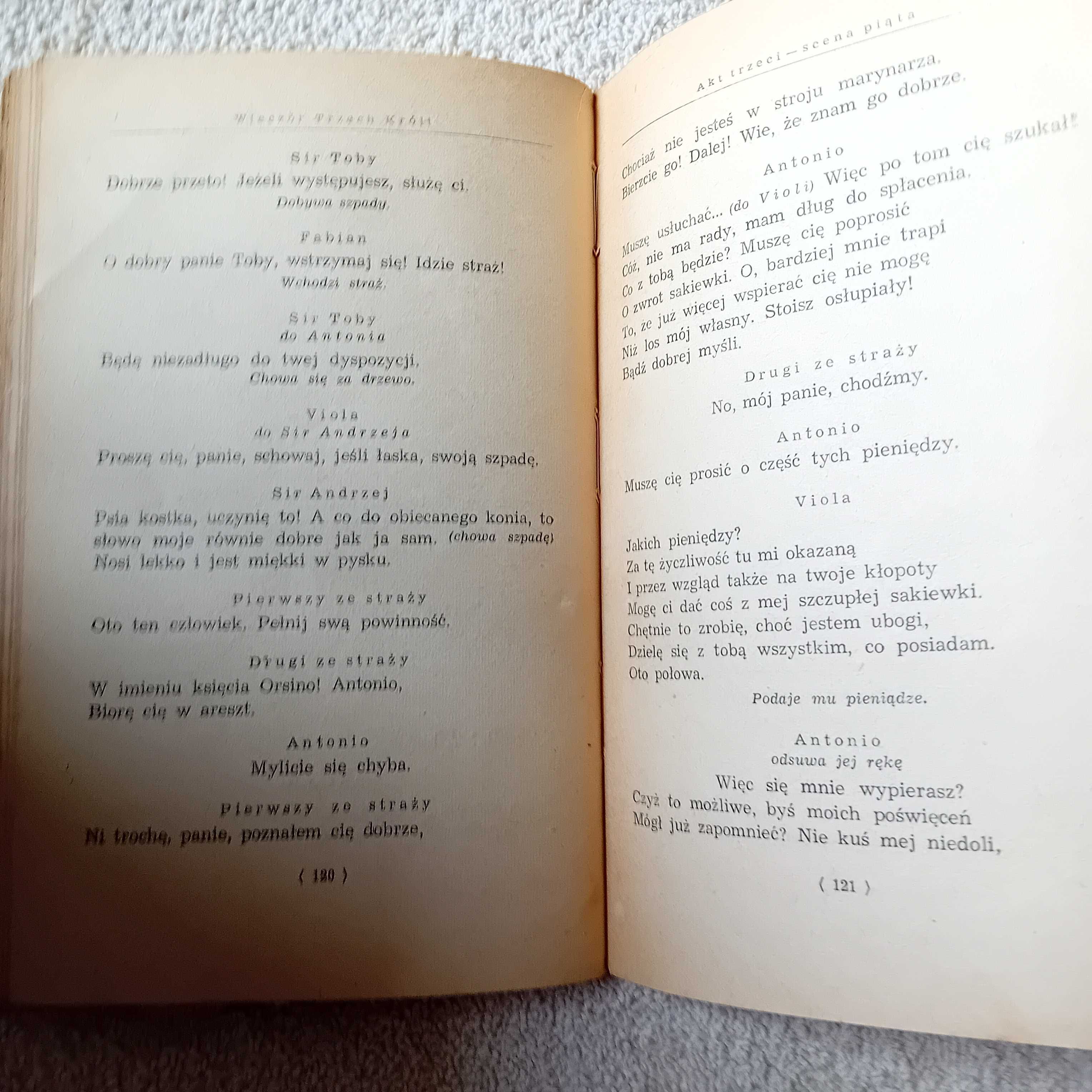 Wiliam Szekspir. Wieczór Trzech Króli. 1958 r. Wydanie II.