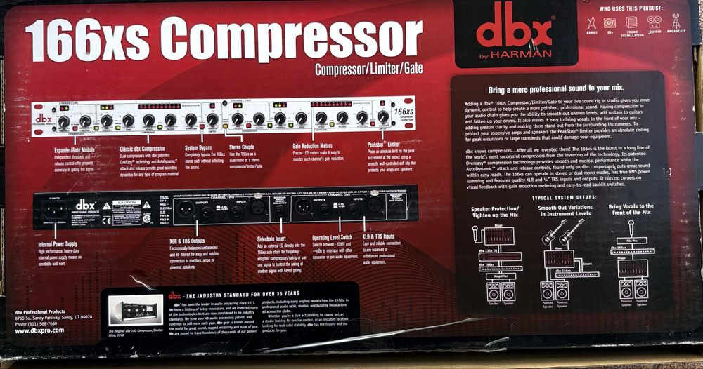 Dbx 166 xs compresor/limiter/ bramka szumów