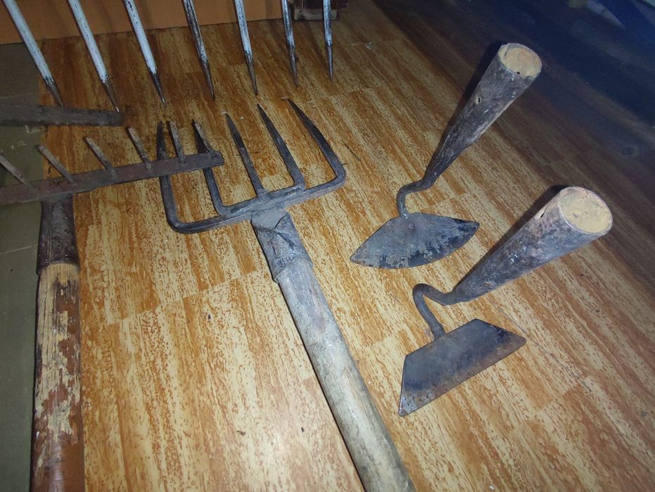 Садовий инструмент(лопата, вила, грабли, сапы)