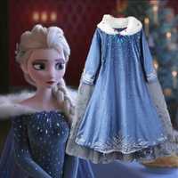 FROZEN - Fantasia Vestido Princesa Elsa (Natal) 4, 5, 7, 8 anos - NOVO