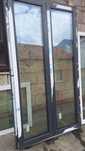 Okno tarasowe PCV Veka antracyt trzy szyby 1320/2400