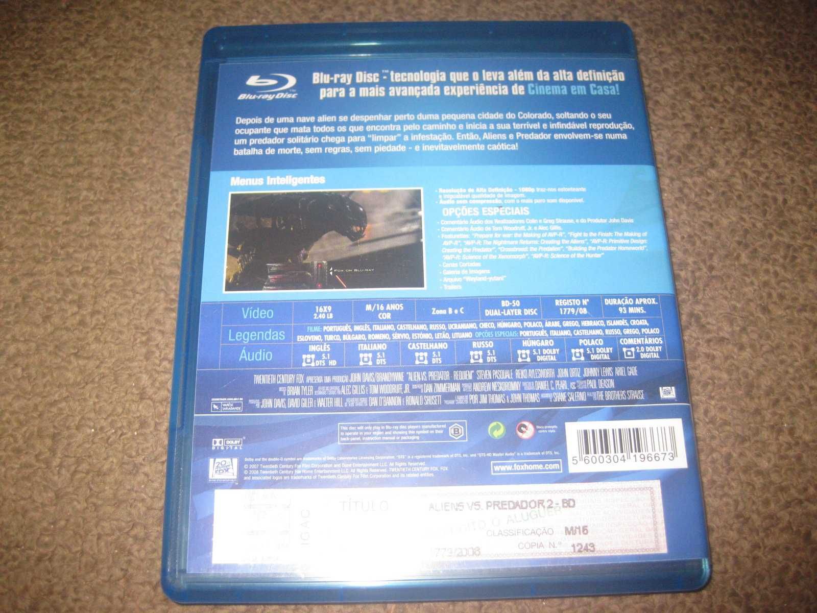 Blu-Ray "Aliens VS Predador 2"