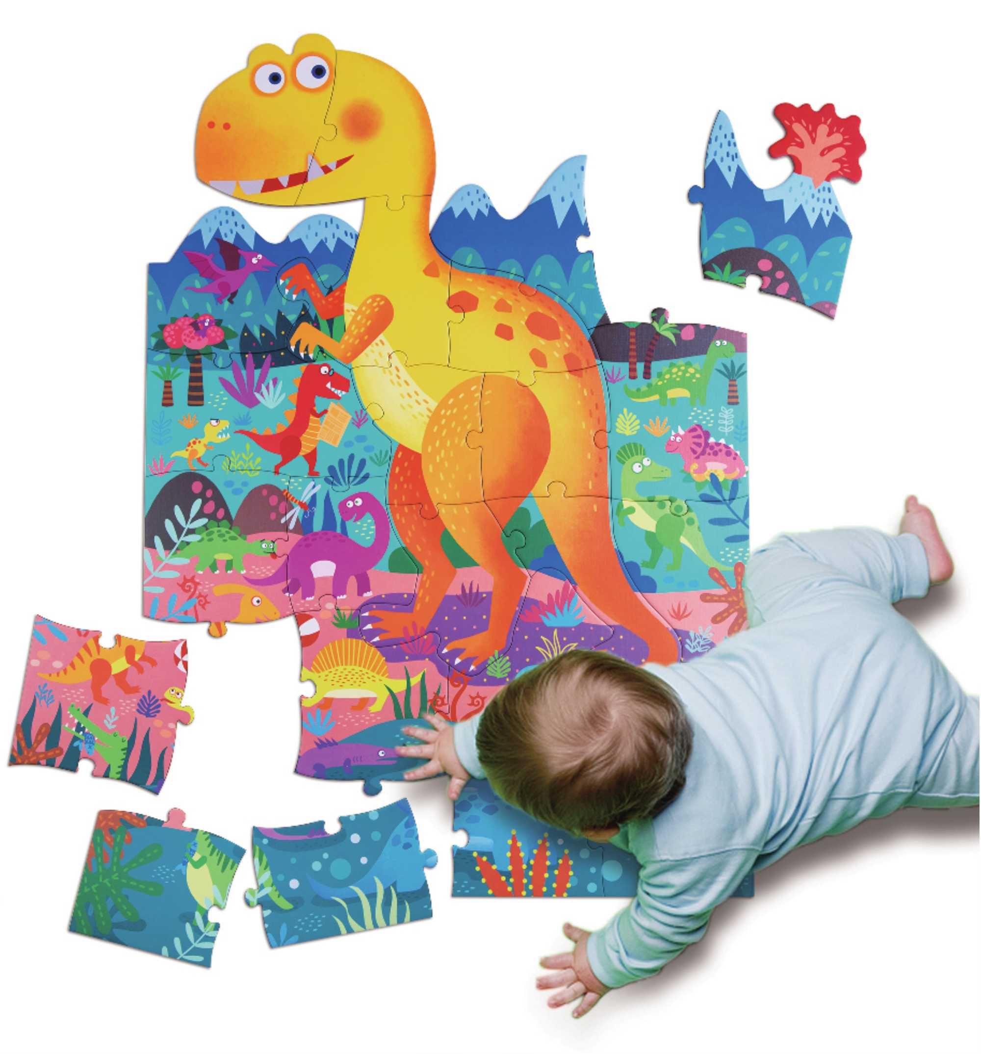 Duże puzzle dla dzieci Dinozaury pierwsze puzzle prezent XXL