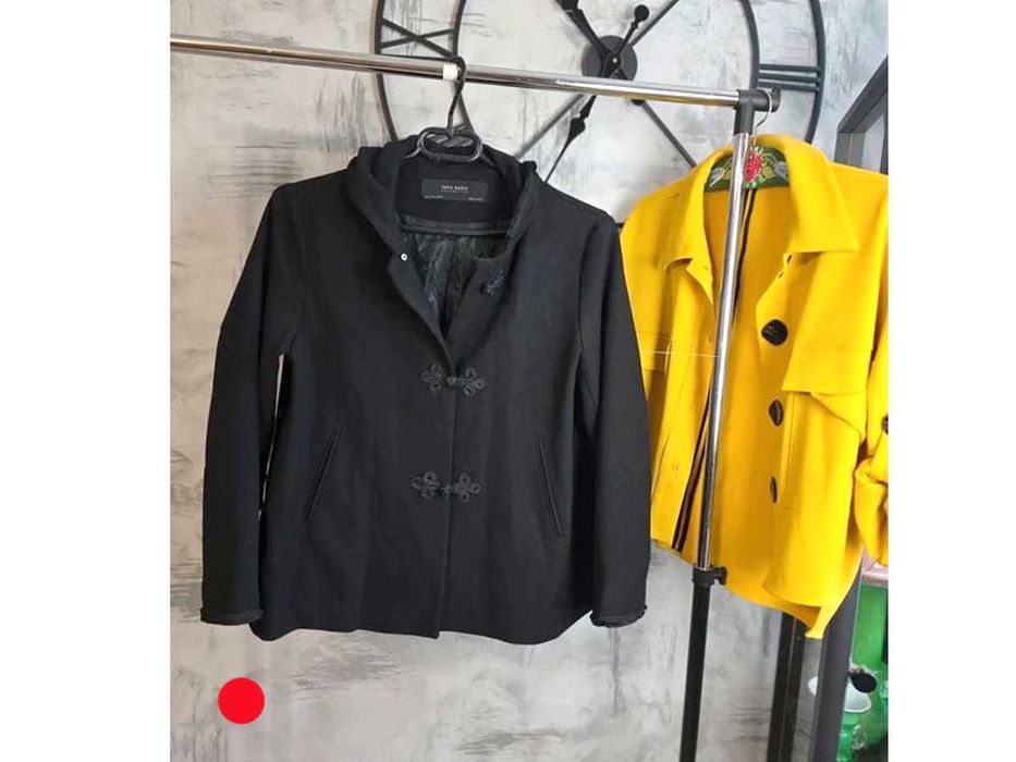 Zara Basic elegancka kurtka z kapturem roz L