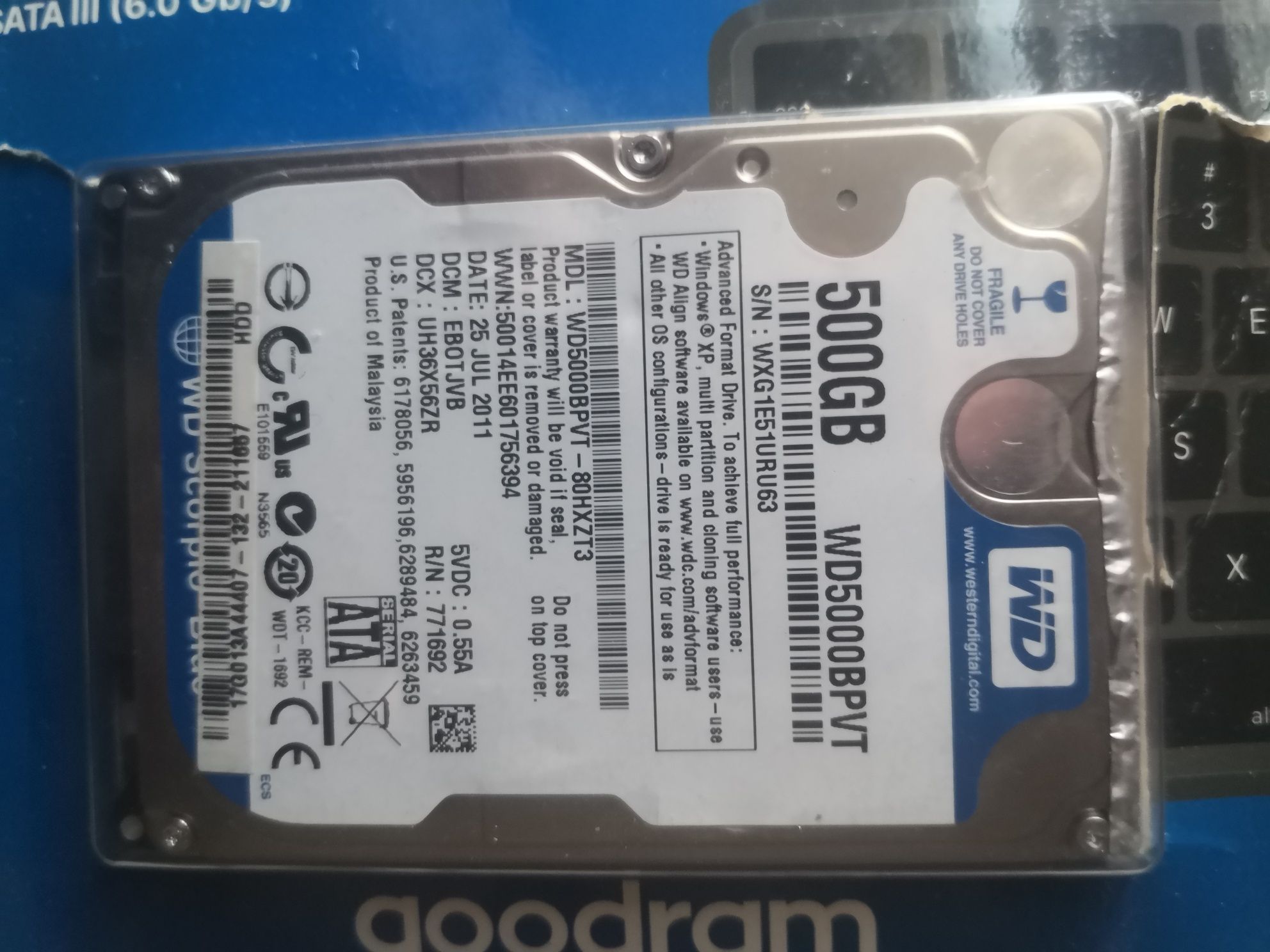 Продам жорсткі диски  WD,Segeit 2,5