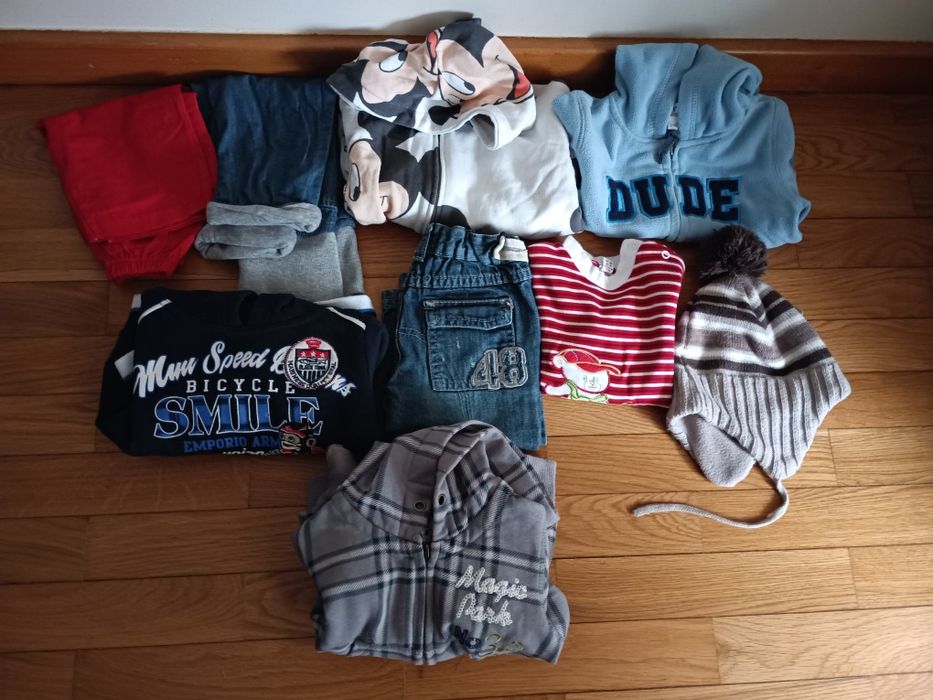 Lote de 9 peças de roupa de menino 12M de inverno