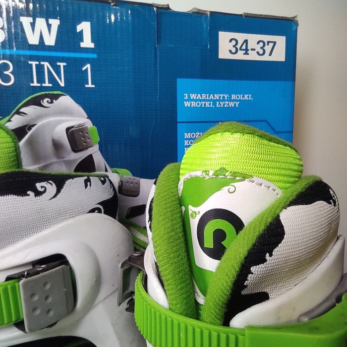 Łyżworolki 3w1  34-37 JAK NOWE!