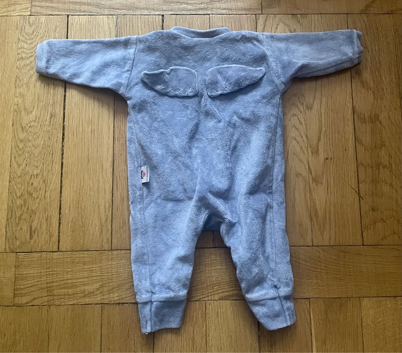 WELUROWY RAMPERS WINGS BLUE my moments skrzydła skrzydełka niebieskie