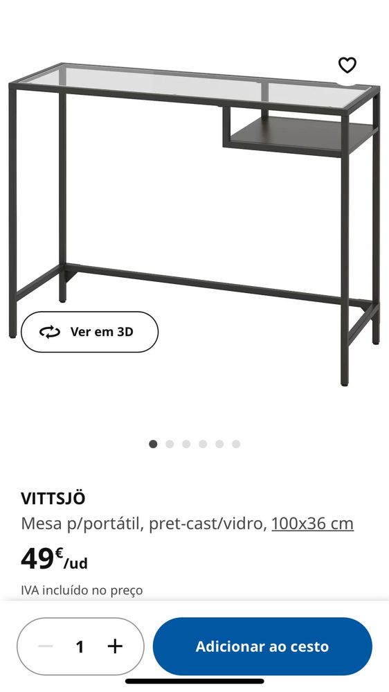 Mesa para portátil IKEA em excelente estado