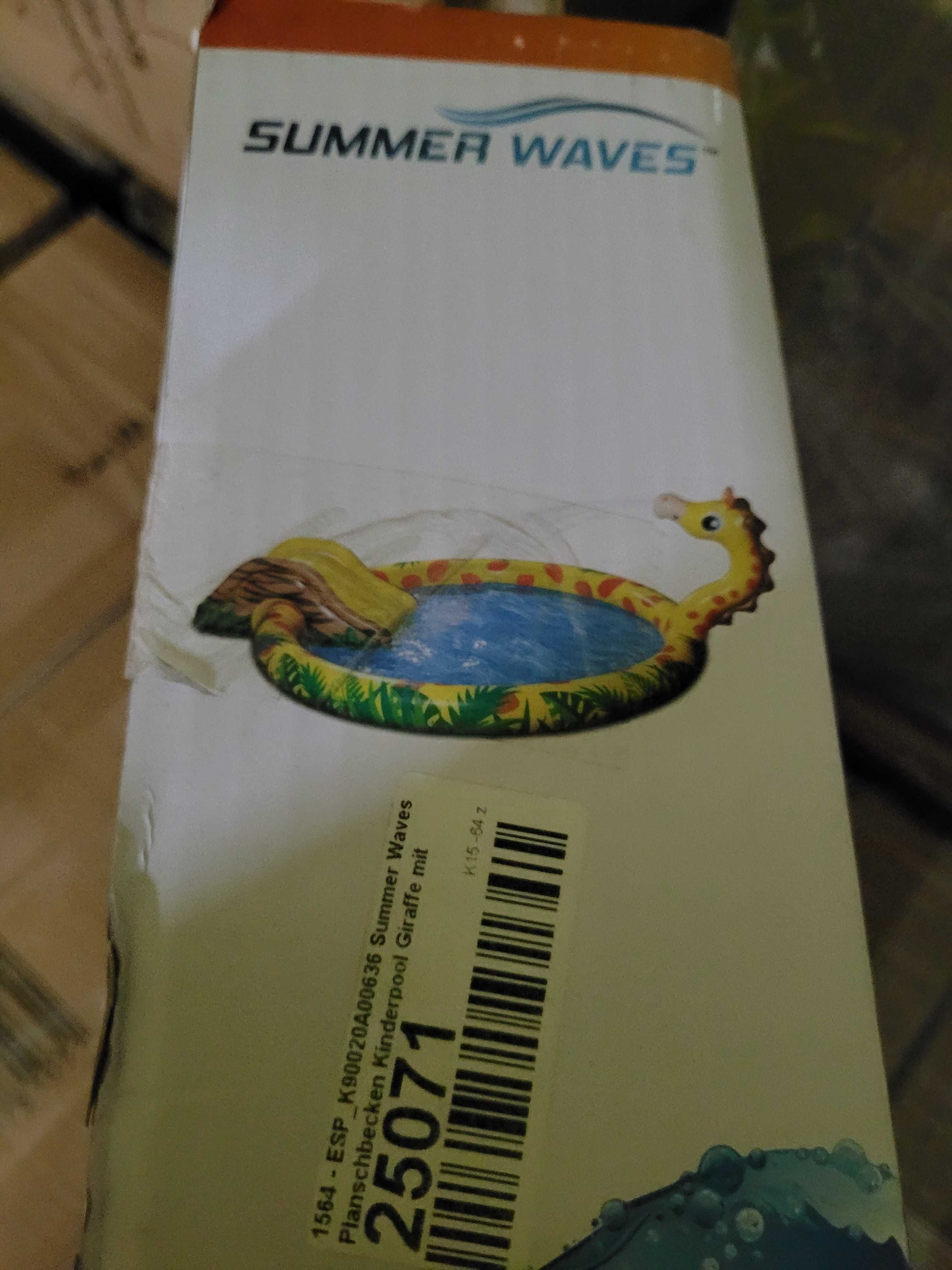 Summer waves basen dla dzieci z zjeżdżalnia i fontanna