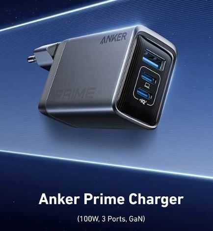 Зарядное устройство ANKER GaNPrime 100W Silver (A2688341)