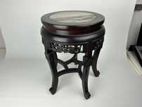 Coluna/mesa chinesa em pau rosa e mármore
