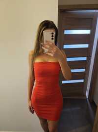 Czerwona mini sukienka